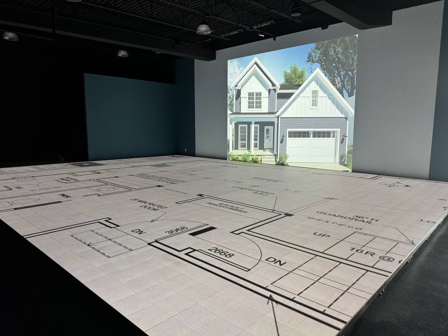 Plan with exterior rendering