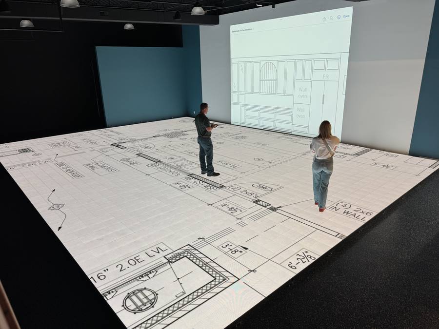 Floor plan at full scale