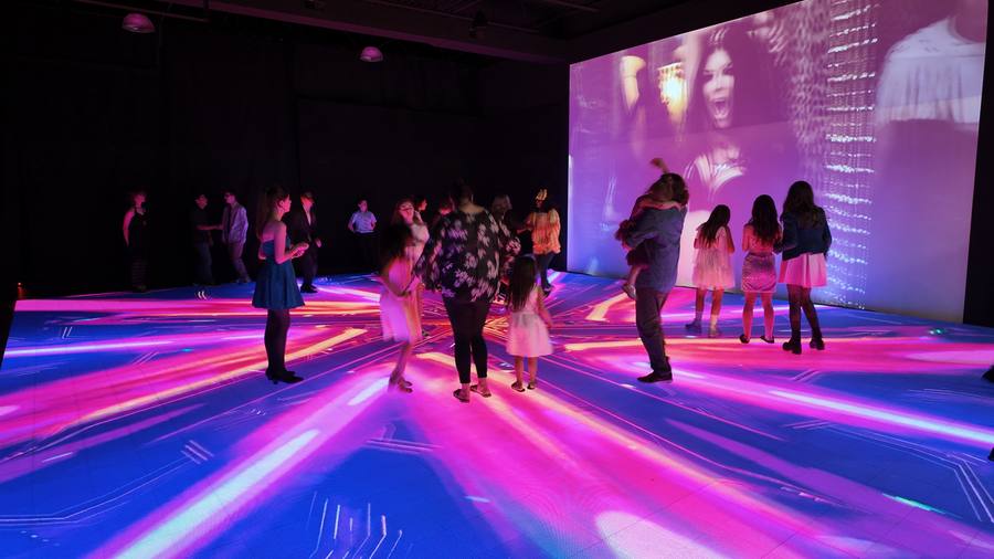 Dance party on the LED floor