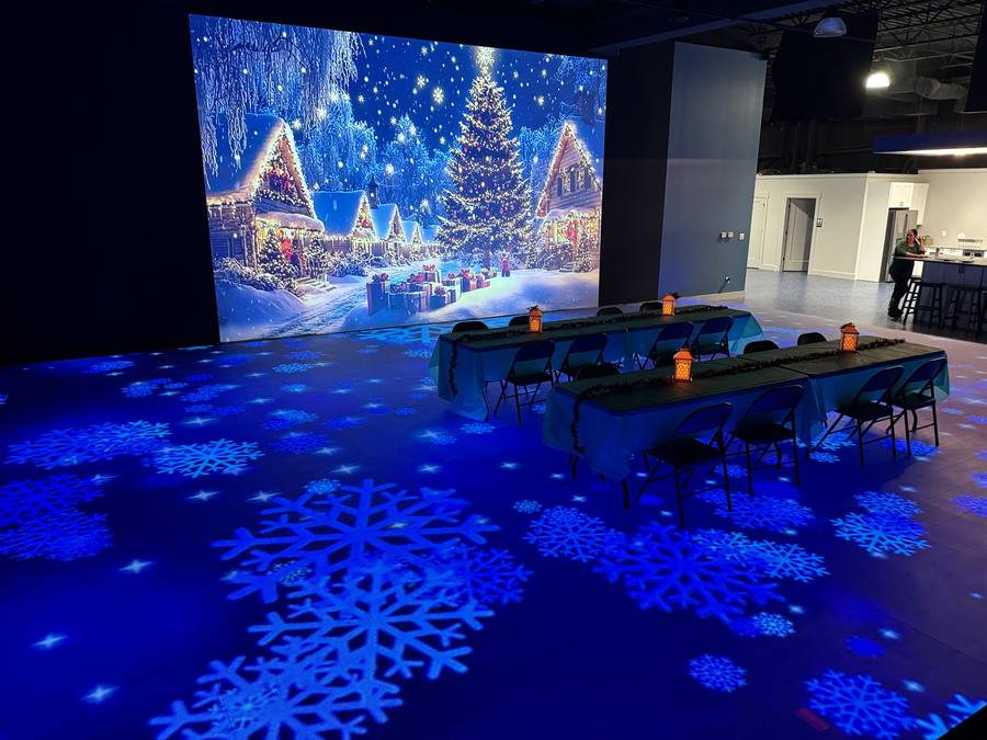 Holiday party setup