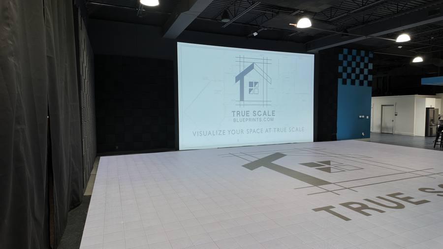 Floor and projection screen
