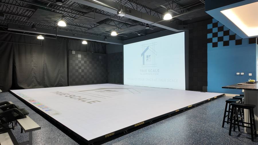 The LED floor and 22 ft screen