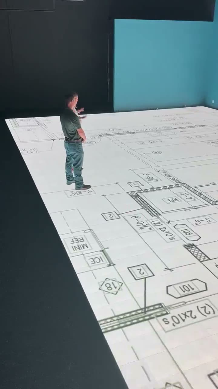 Walking a floor plan at full scale