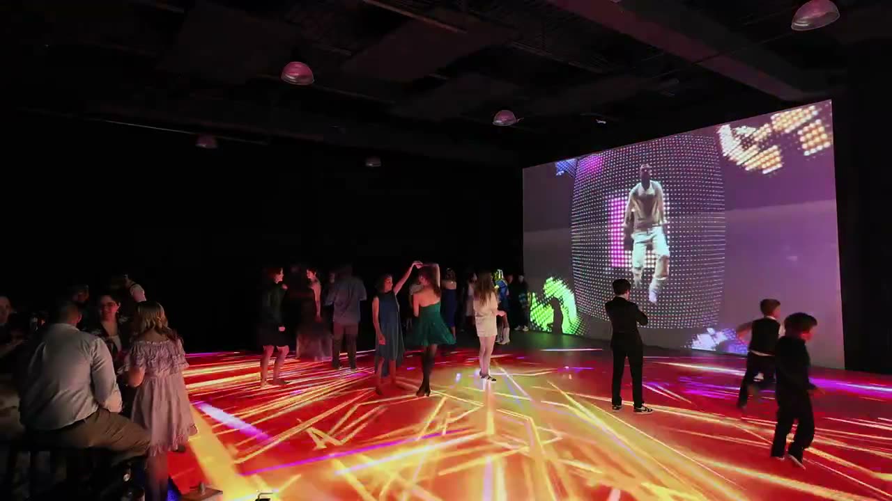 Dance party on the LED floor