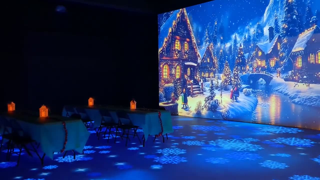 Holiday party on the LED floor