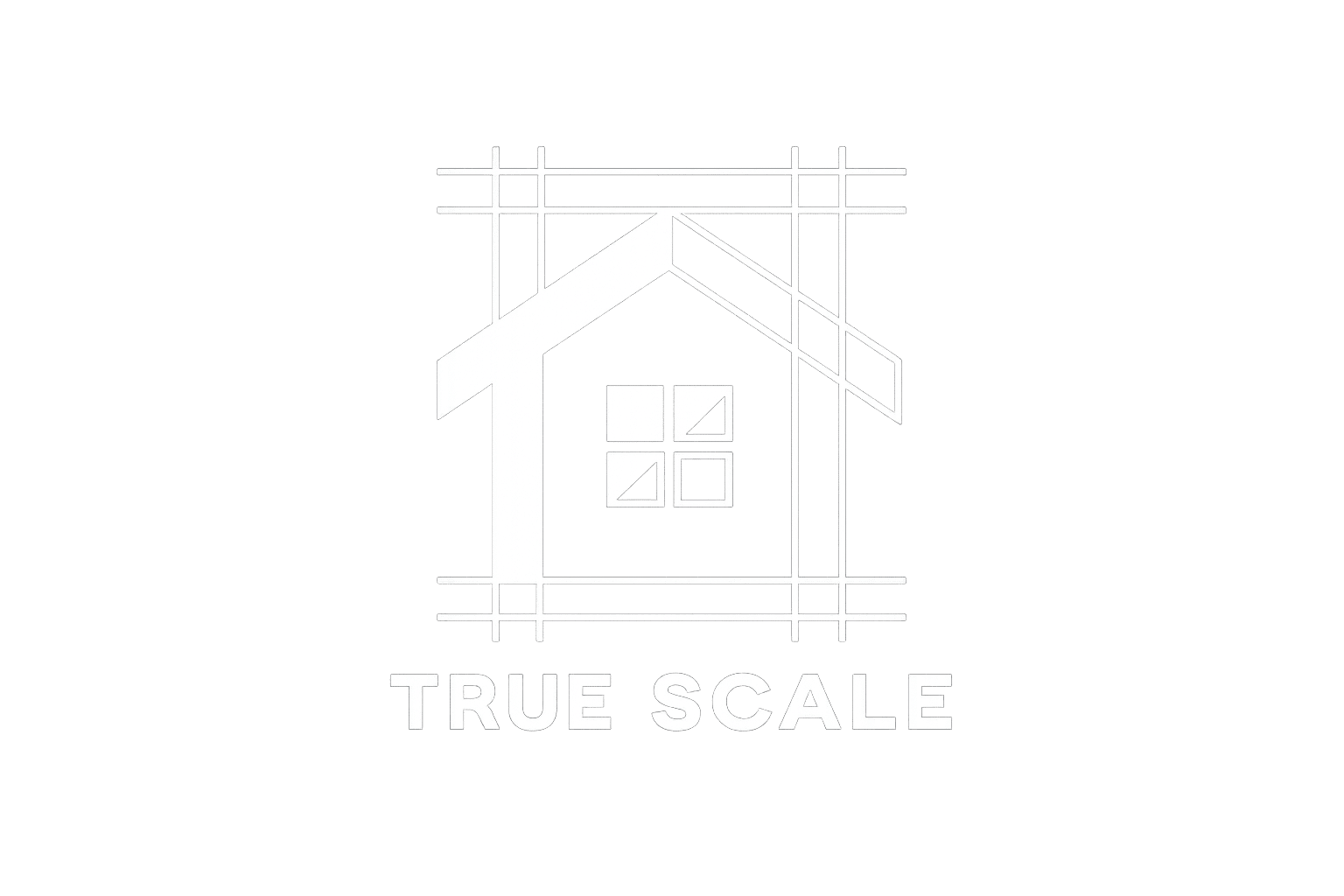 Logo featuring house and grid design